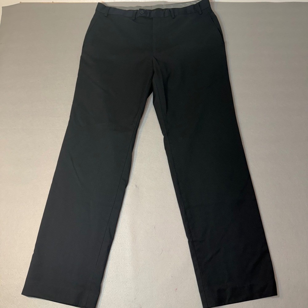 Chaps Black Dress Pants Mens Business Slacks Classic Fit‎